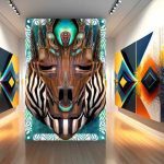 Idle Wild by Teresa Cowley shown in an art gallery like setting