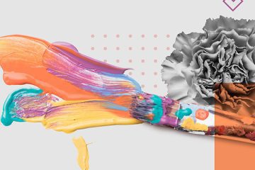Fusion of contemporary art and graphic design